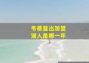 韦德复出加盟湖人是哪一年