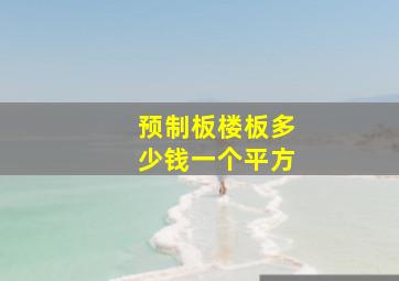 预制板楼板多少钱一个平方