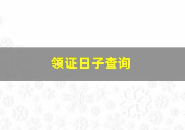 领证日子查询