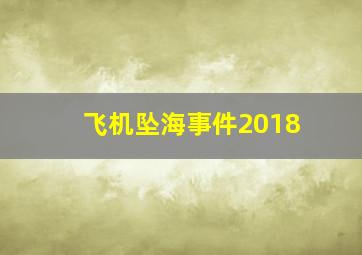 飞机坠海事件2018