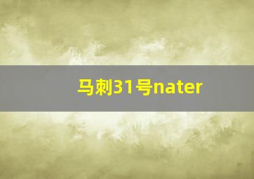 马刺31号nater