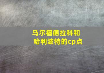 马尔福德拉科和哈利波特的cp点