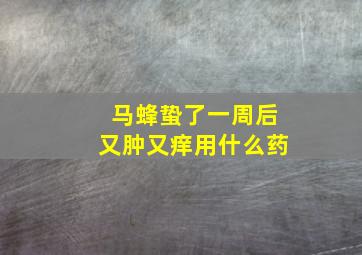 马蜂蛰了一周后又肿又痒用什么药