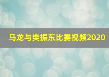 马龙与樊振东比赛视频2020