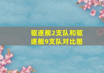 驱逐舰2支队和驱逐舰9支队对比图