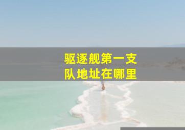 驱逐舰第一支队地址在哪里