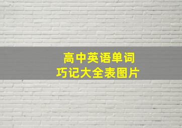 高中英语单词巧记大全表图片