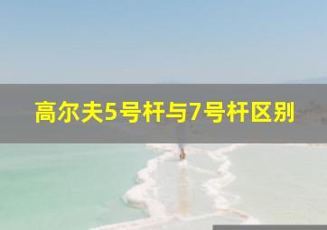 高尔夫5号杆与7号杆区别