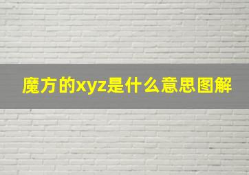 魔方的xyz是什么意思图解