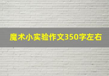 魔术小实验作文350字左右