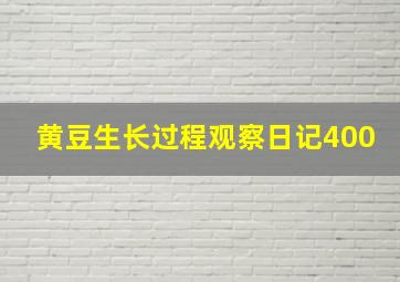 黄豆生长过程观察日记400