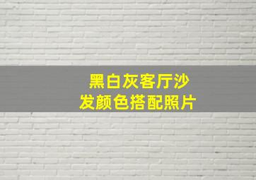 黑白灰客厅沙发颜色搭配照片