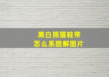 黑白熊猫鞋带怎么系图解图片