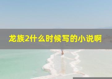 龙族2什么时候写的小说啊